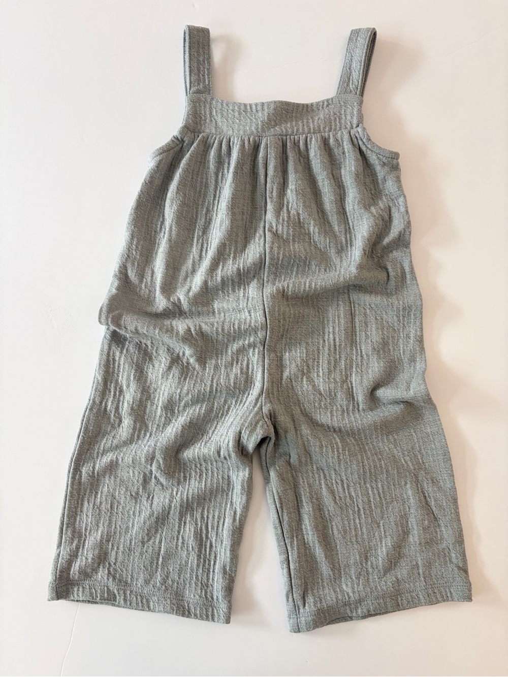 Zara Baby Wide Leg Textured Gray Tank Jumpsuit 12-18 Months